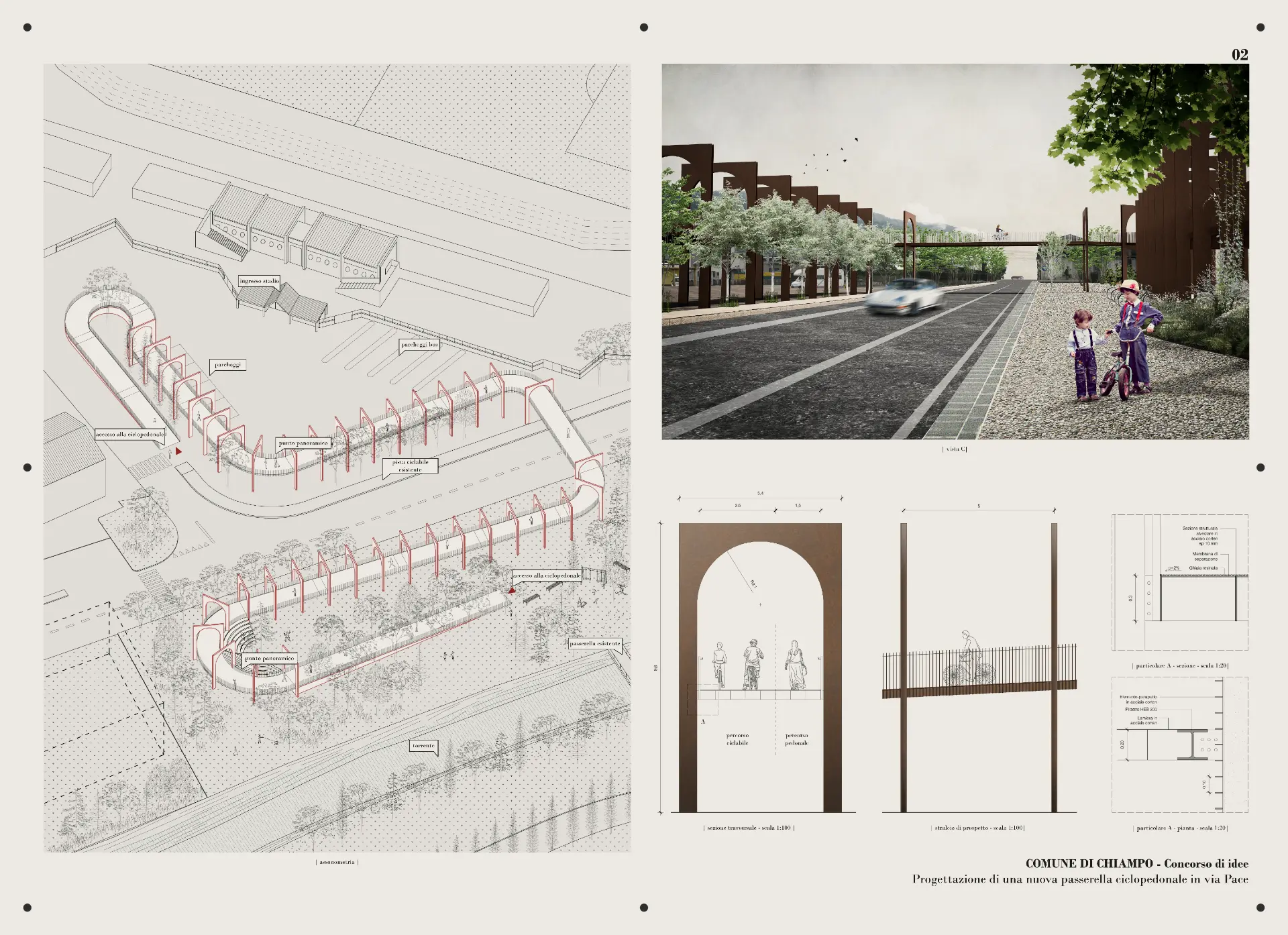 Tavole di concorso e presentazioni — tavola tecnica sheet and presentation layout (2) realizzata da Layering