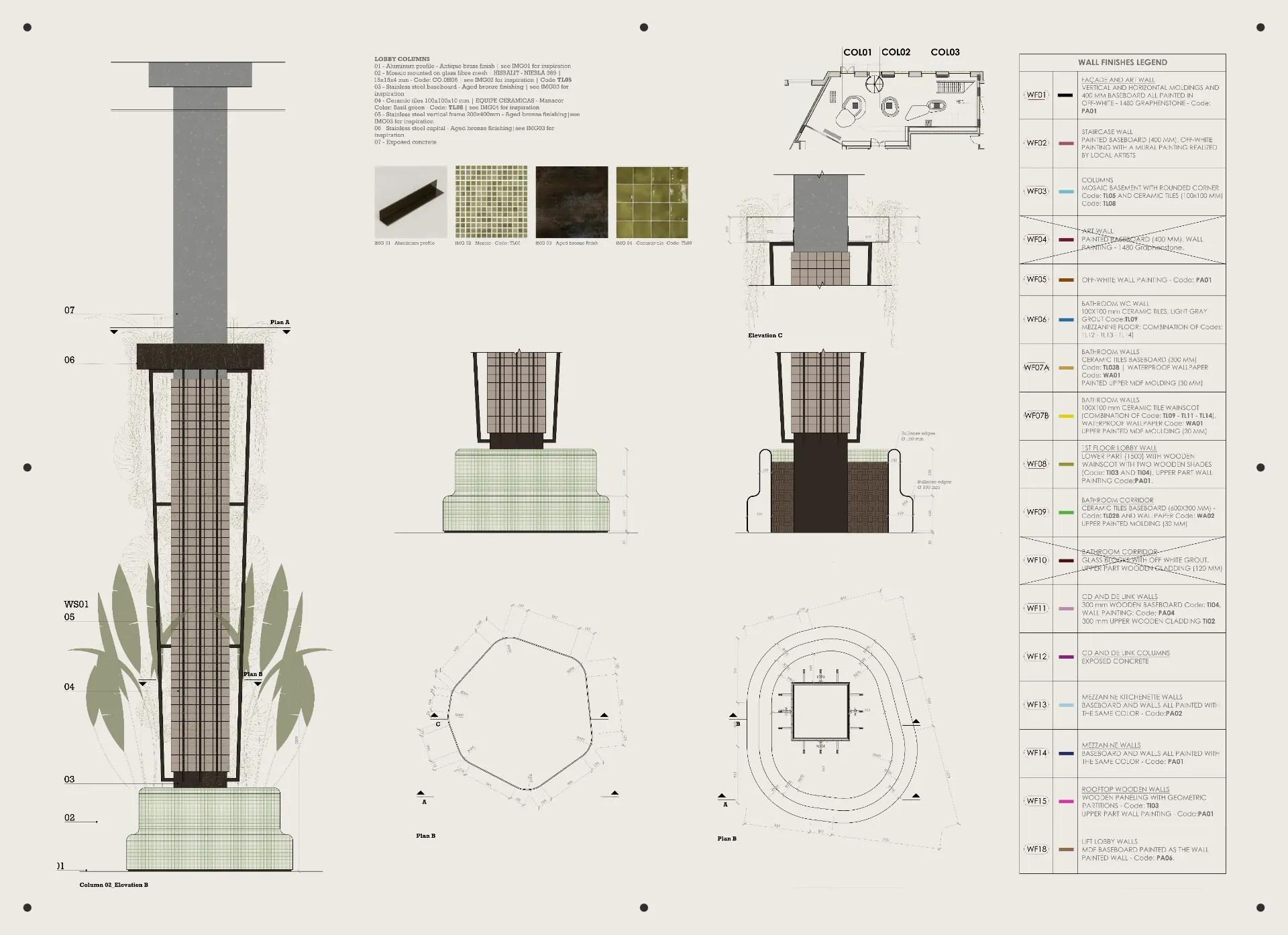 Piante tecniche, RCP e impianti — tavola tecnica interior design drafting (4) realizzata da Layering