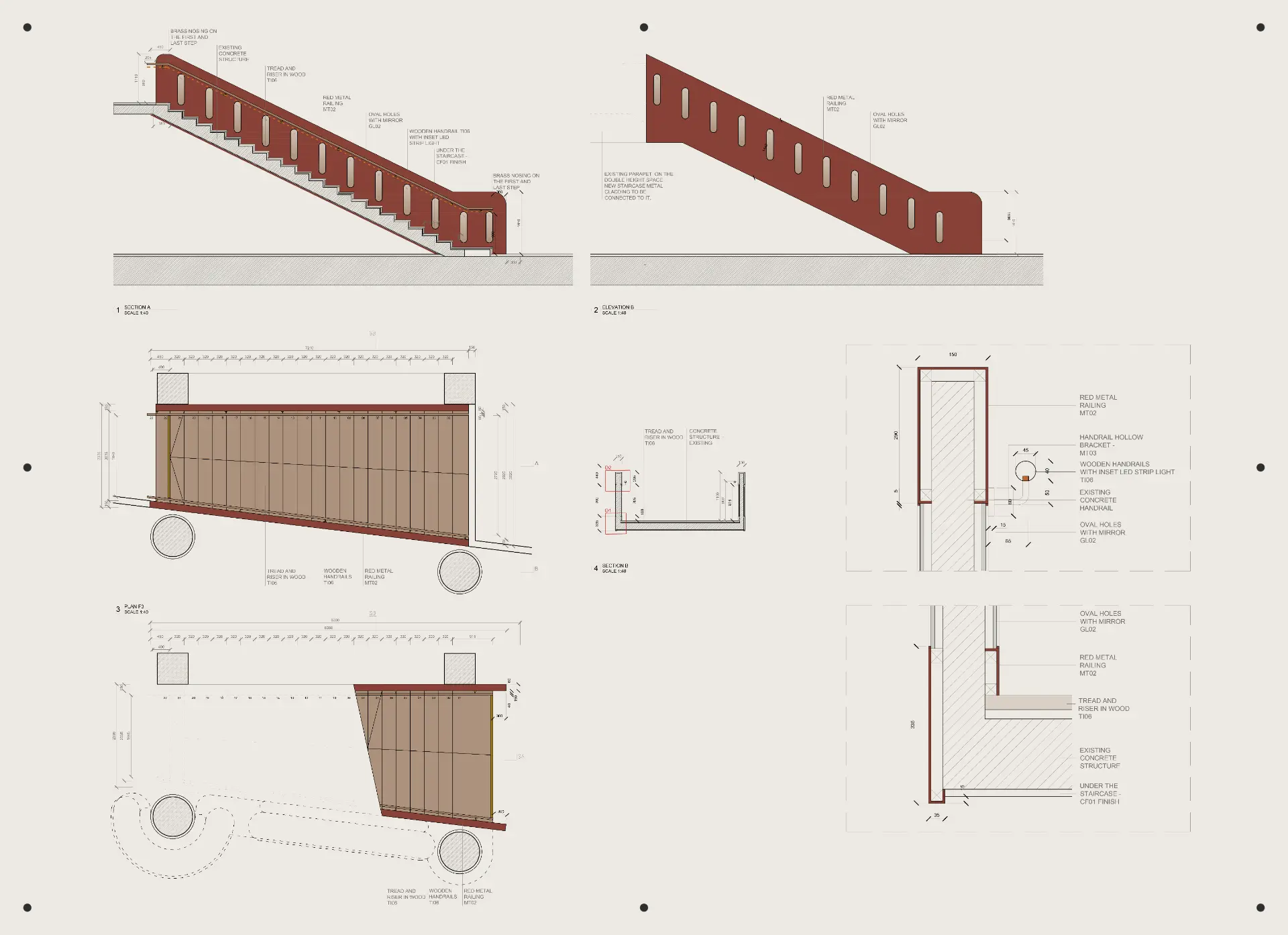 Dettagli architettonici esecutivi — tavola tecnica architectural details (3) realizzata da Layering